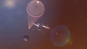 Nuclear Mars probe with helicopters