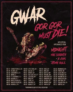GWAR 2026 North American tour poster