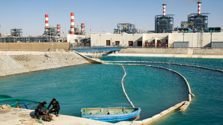 Desalination plant under threat in Middle East