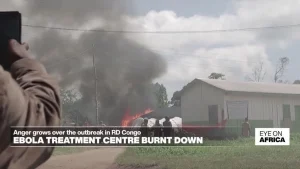Ebola treatment centre fire DR Congo