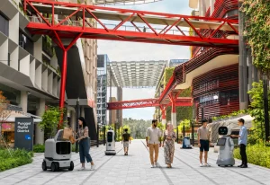 Grab delivery robots in Singapore