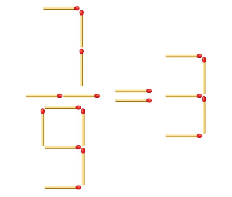 Matchstick equation puzzle solution