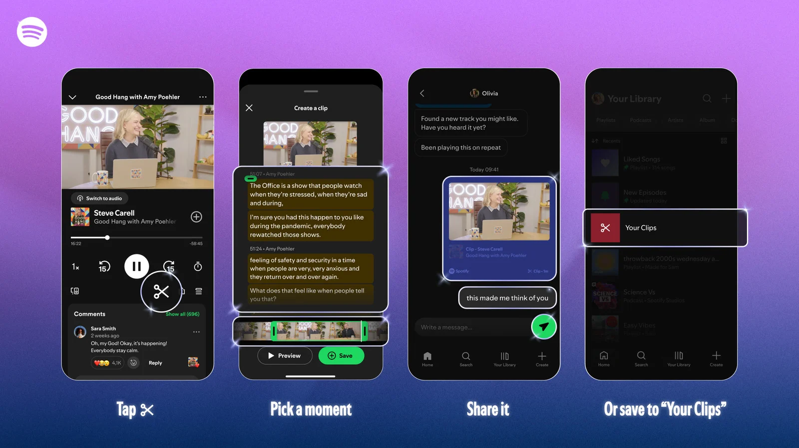 Spotify podcast clips: New feature streamlines sharing of podcast moments