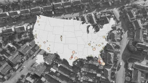 Map of US markets with falling home prices