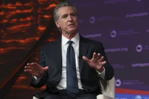 Gavin Newsom confronting Trump DOJ