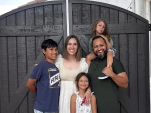 Family discussing student loan debt