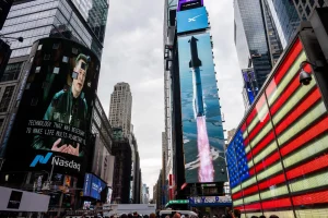 SpaceX IPO crowd outside Nasdaq