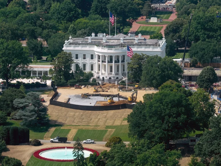 White House Lockheed helipad construction