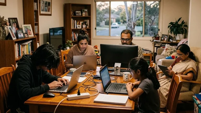 Family digital security strategy illustration