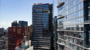 Manhattan office conversion scaffolding