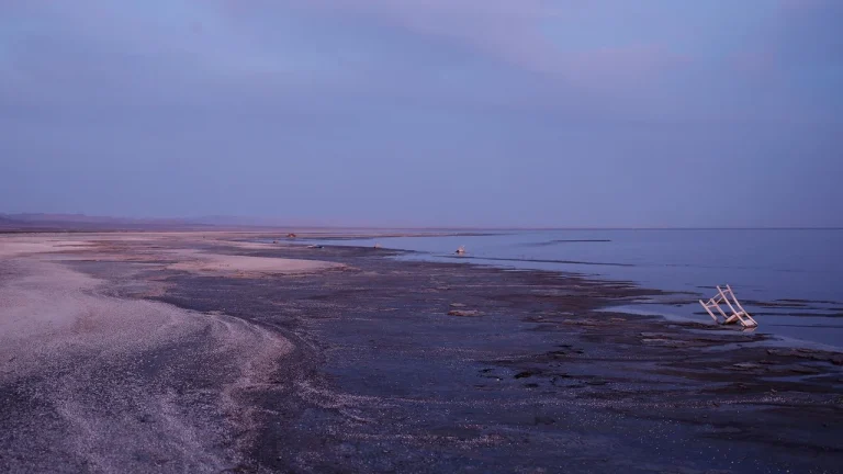 Dust plume over Salton Sea