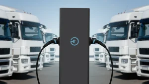 Electric trucks sharing charging stations