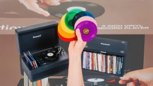 Tiny Vinyl Player mini turntable showcase