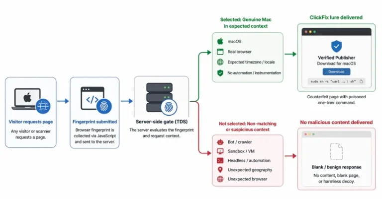 Browser fingerprinting macOS malware lure