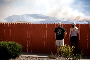 Nevada wildfire evacuations Reno Hawk fire