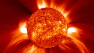 Lopsided solar eruption map