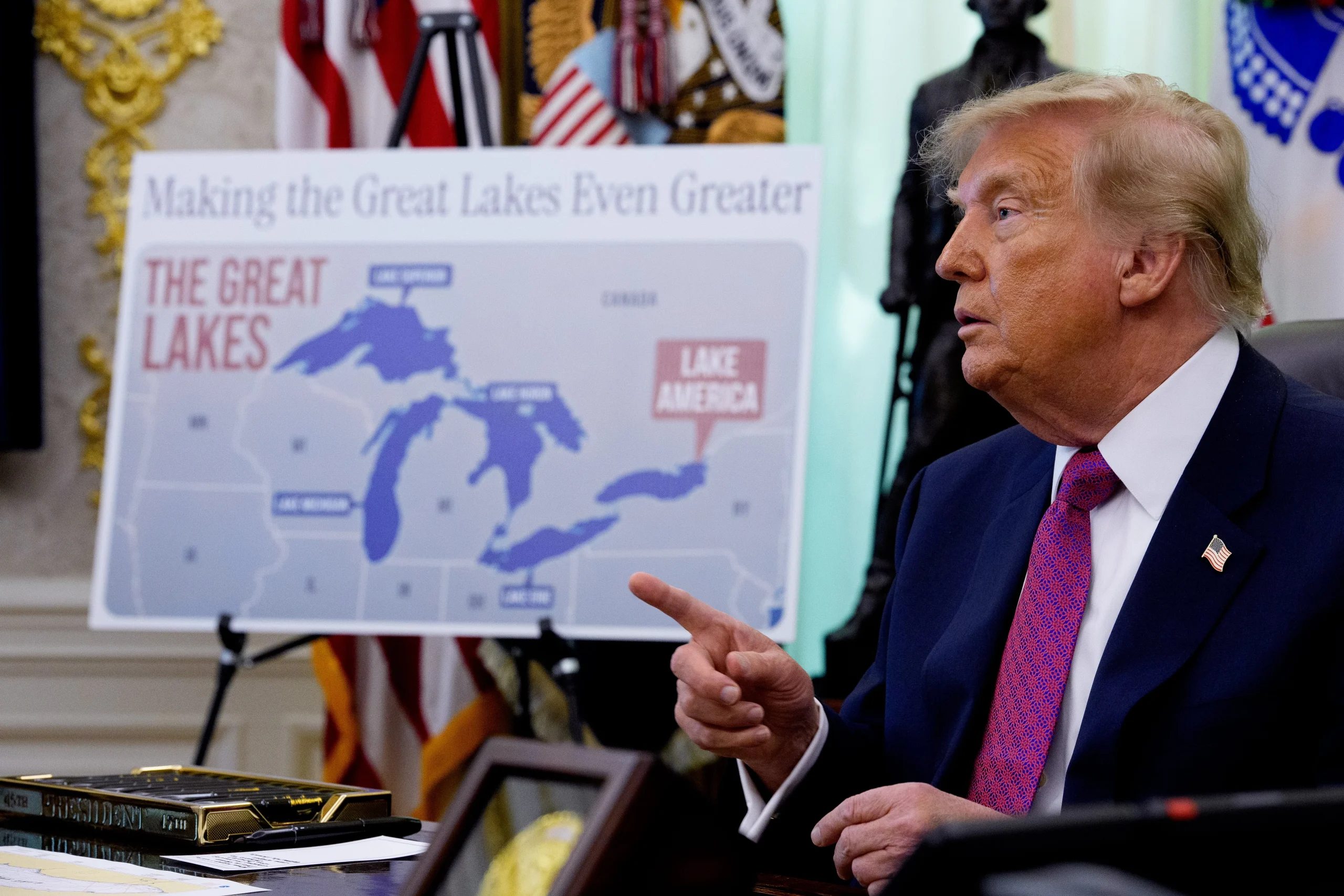 Trump renaming Great Lake sparks political chaos and raises constitutional doubts