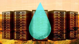 AI water use protest protest signs